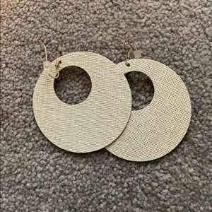 Nickel and Suede Nova leather earrings